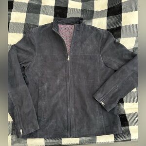 Ted Baker Dark Navy Suede Jacket